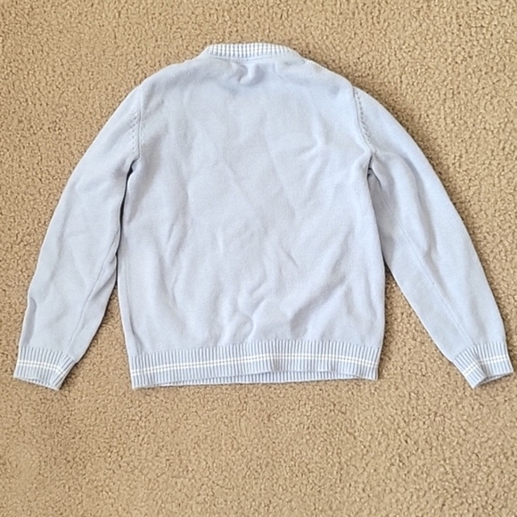 Janie and Jack Boys Blue Bunny Cotton Sweater - Size 5 - Picture 5 of 7